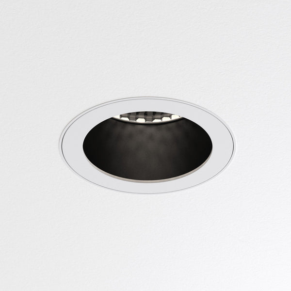 Pinhole Slimline Round Flush Fixed Downlight Fire-Rated IP65 in Matt White