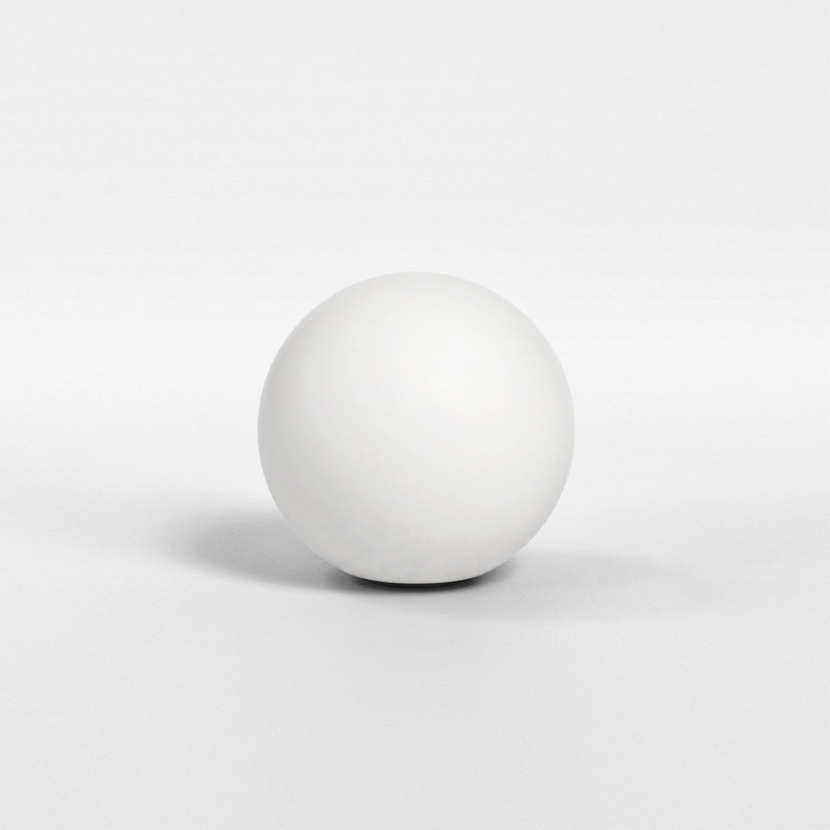 White sphere on a white background