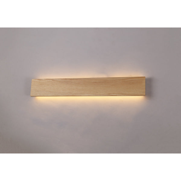Rushford 2 x 10W LED Up & Down Wall Light in Medium Oak