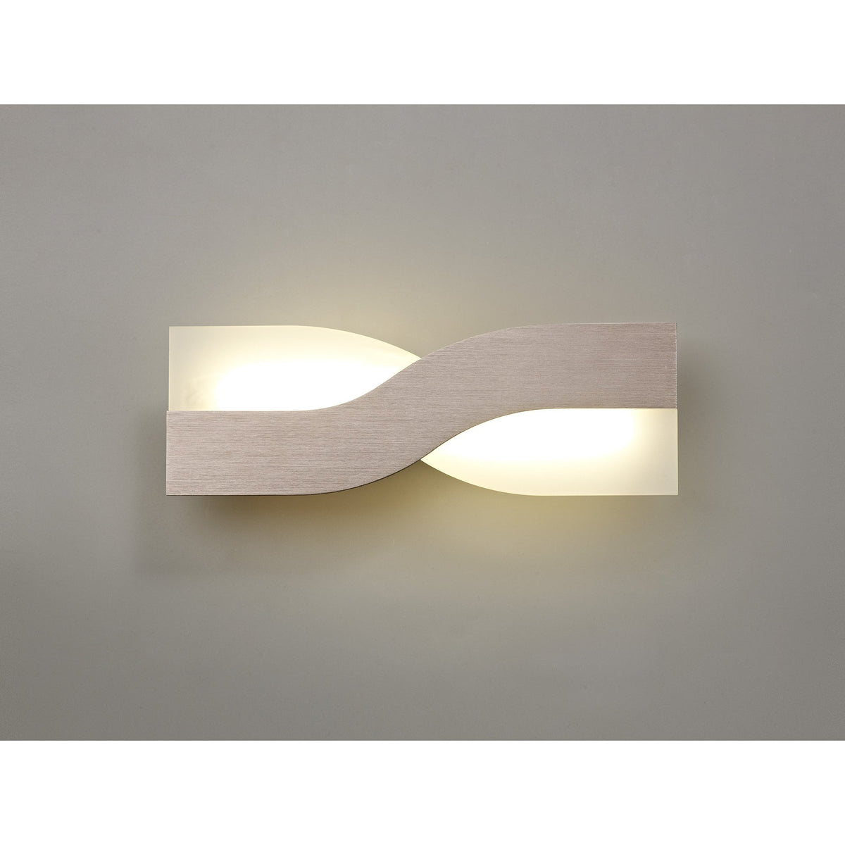 Instow 8W LED Wall Light in Brushed Brown with Frosted Glass