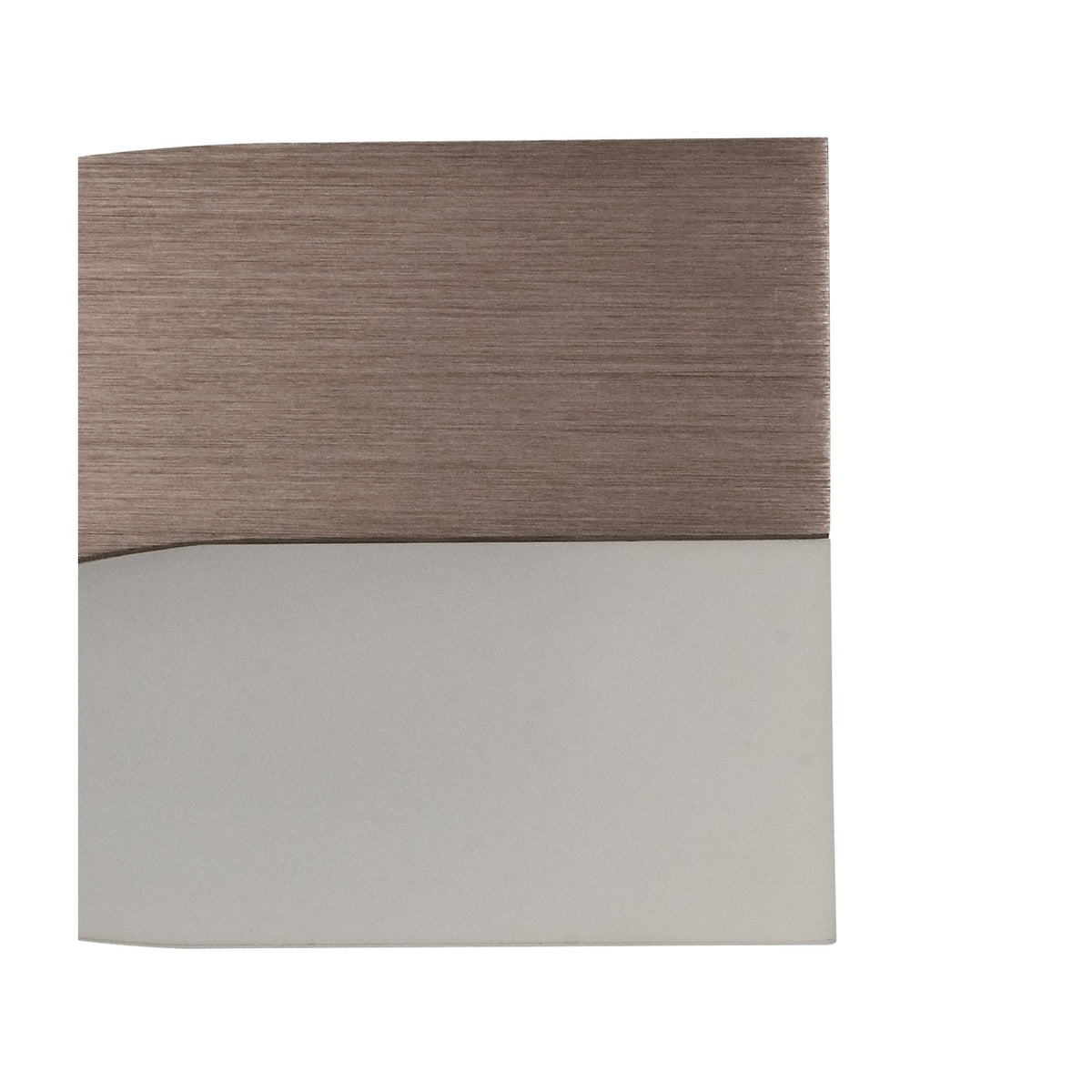 Instow 8W LED Wall Light in Brushed Brown with Frosted Glass