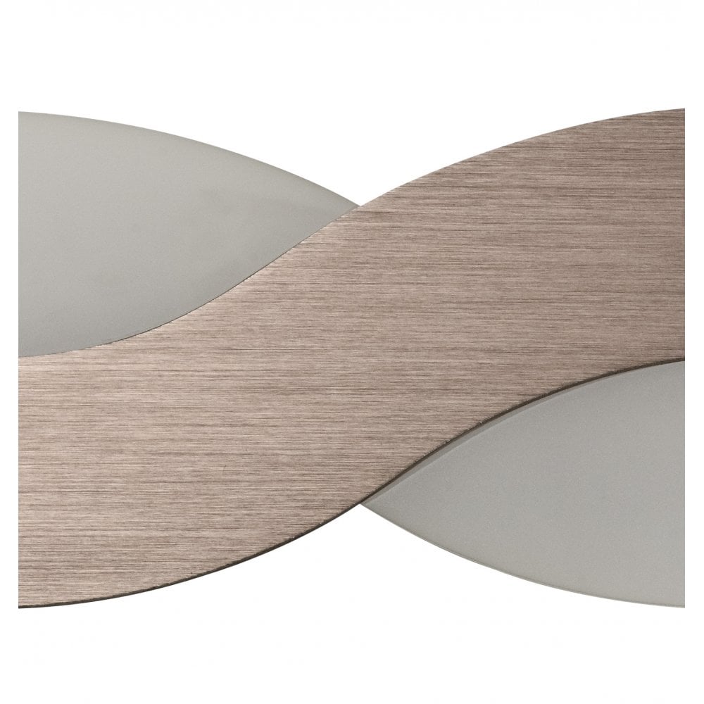 Instow 8W LED Wall Light in Brushed Brown with Frosted Glass