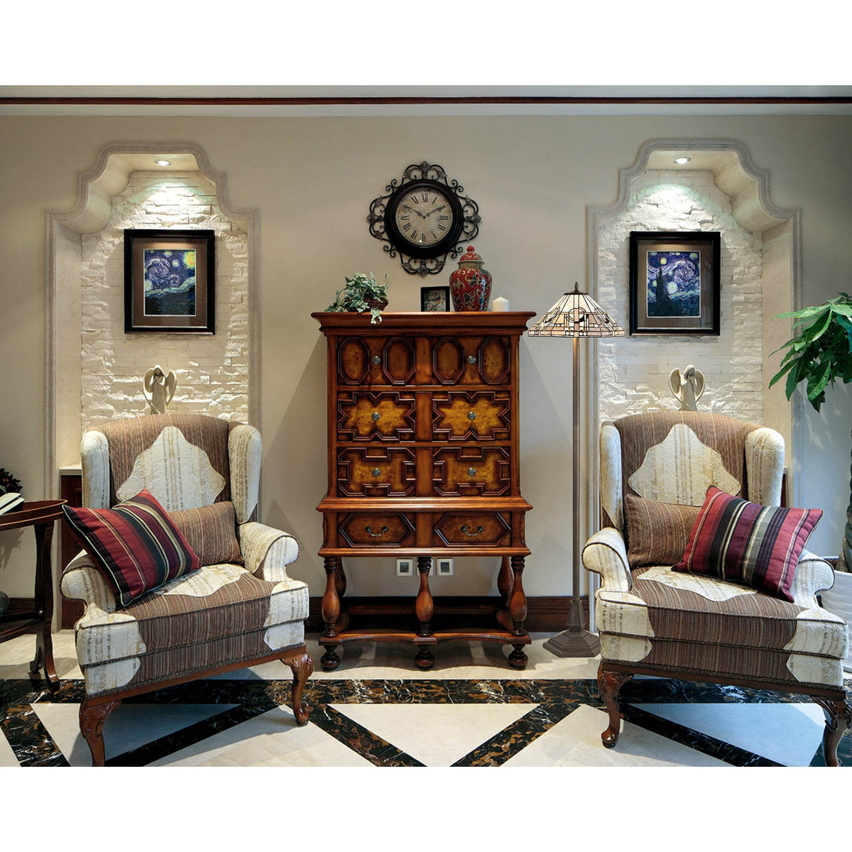 Jacobstowe Tiffany 300mm Shade Only in White Grey Black Clear Crystal