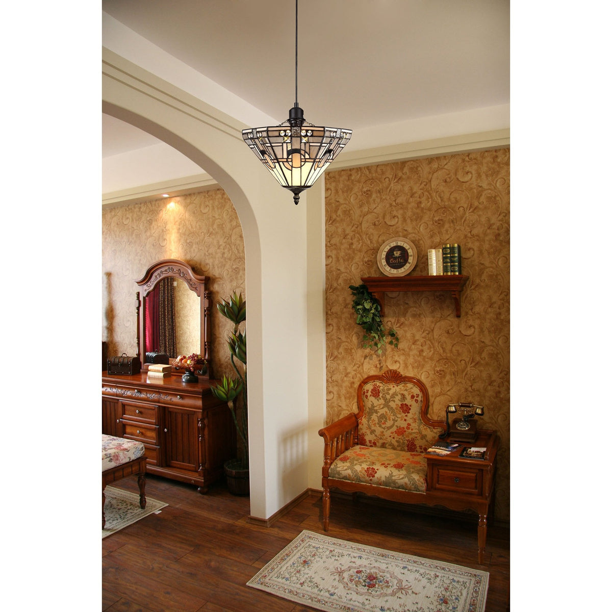 Jacobstowe Tiffany 300mm Shade Only in White Grey Black Clear Crystal