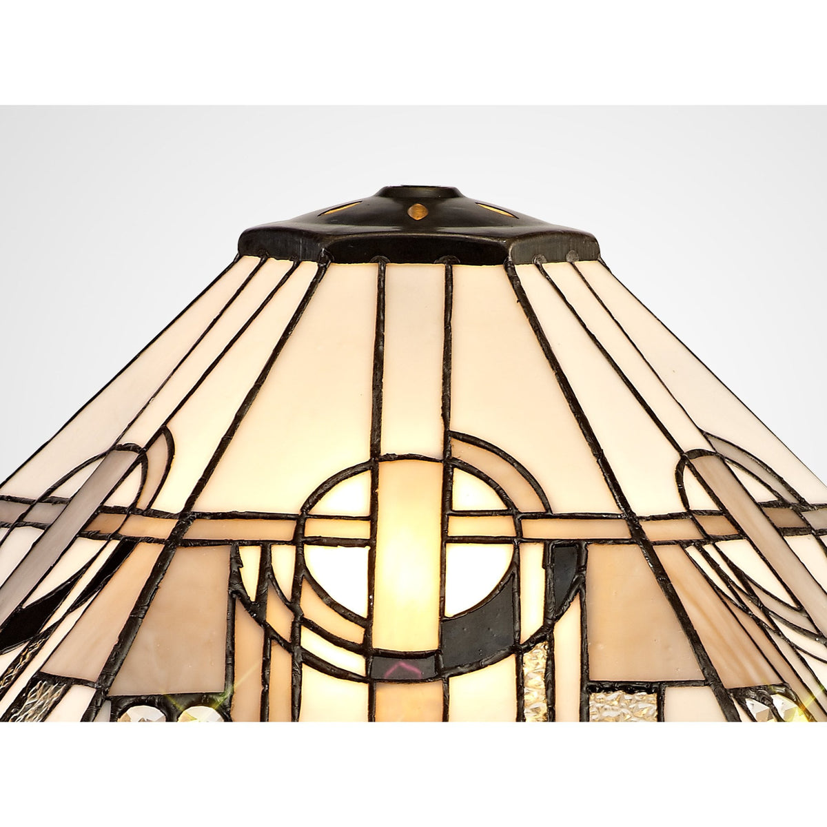 Jacobstowe Tiffany 400mm Shade Only in White Grey Black Clear Crystal