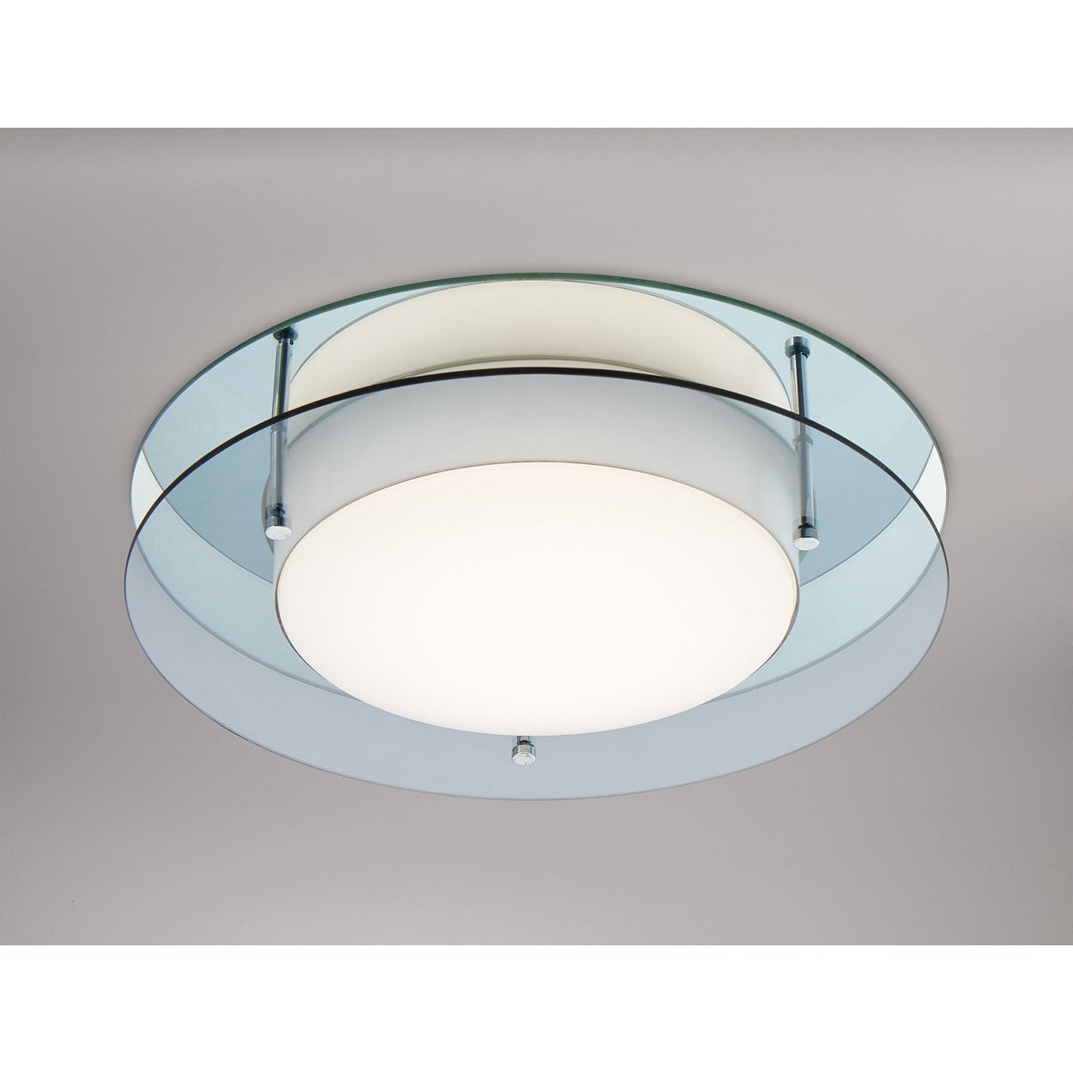 Kellaton IP44 LED Ceiling Light with Smoked Ring