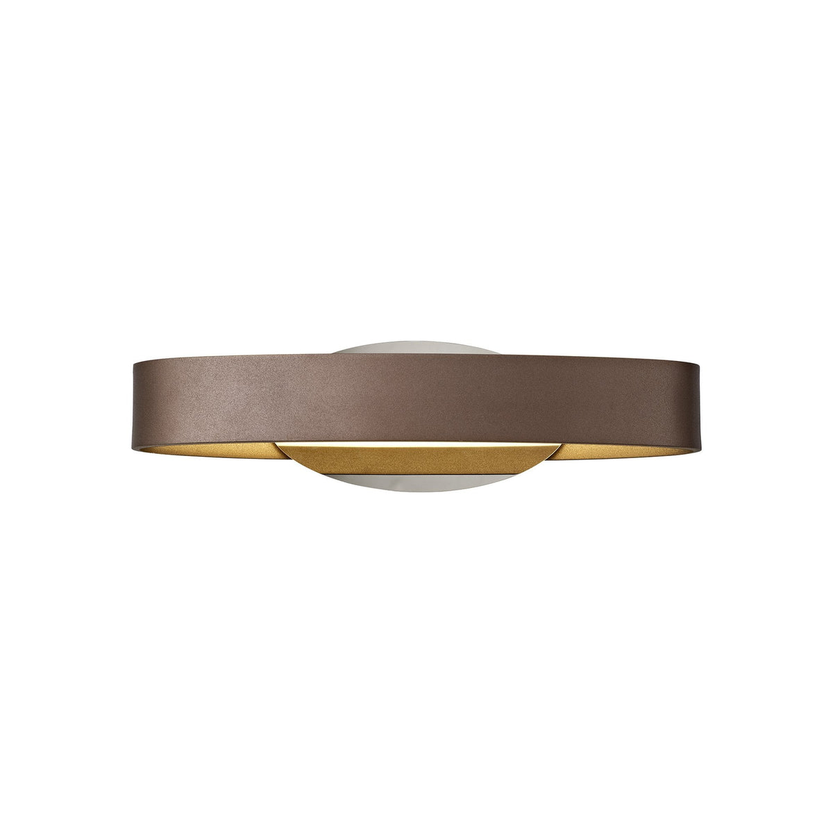 Lapford 6W LED Wall Light in Satin Brown in Polished Chrome
