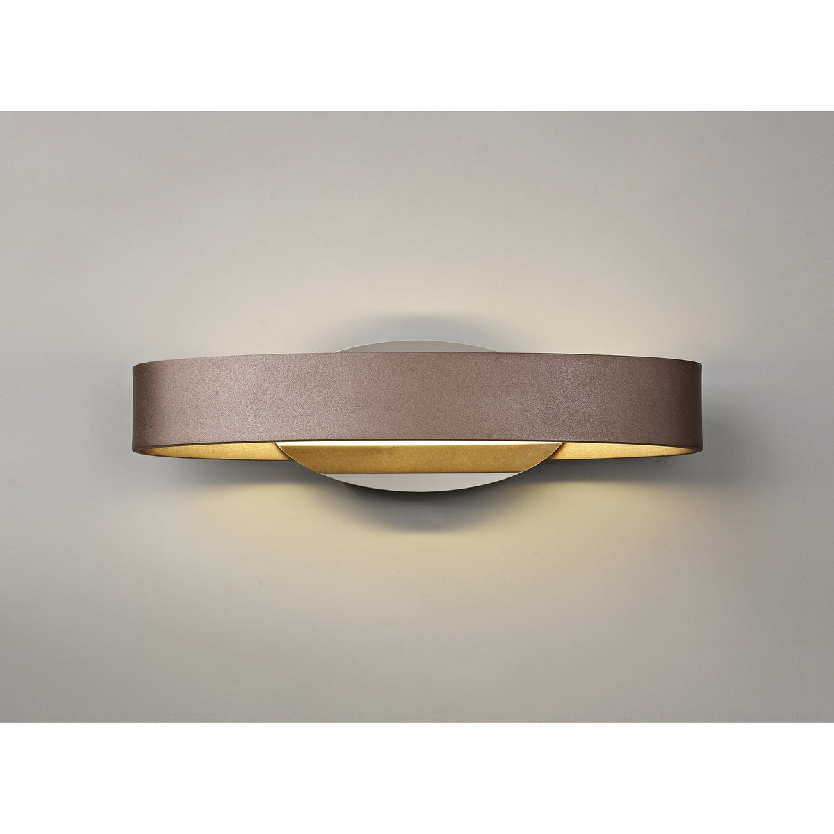 Lapford 6W LED Wall Light in Satin Brown in Polished Chrome