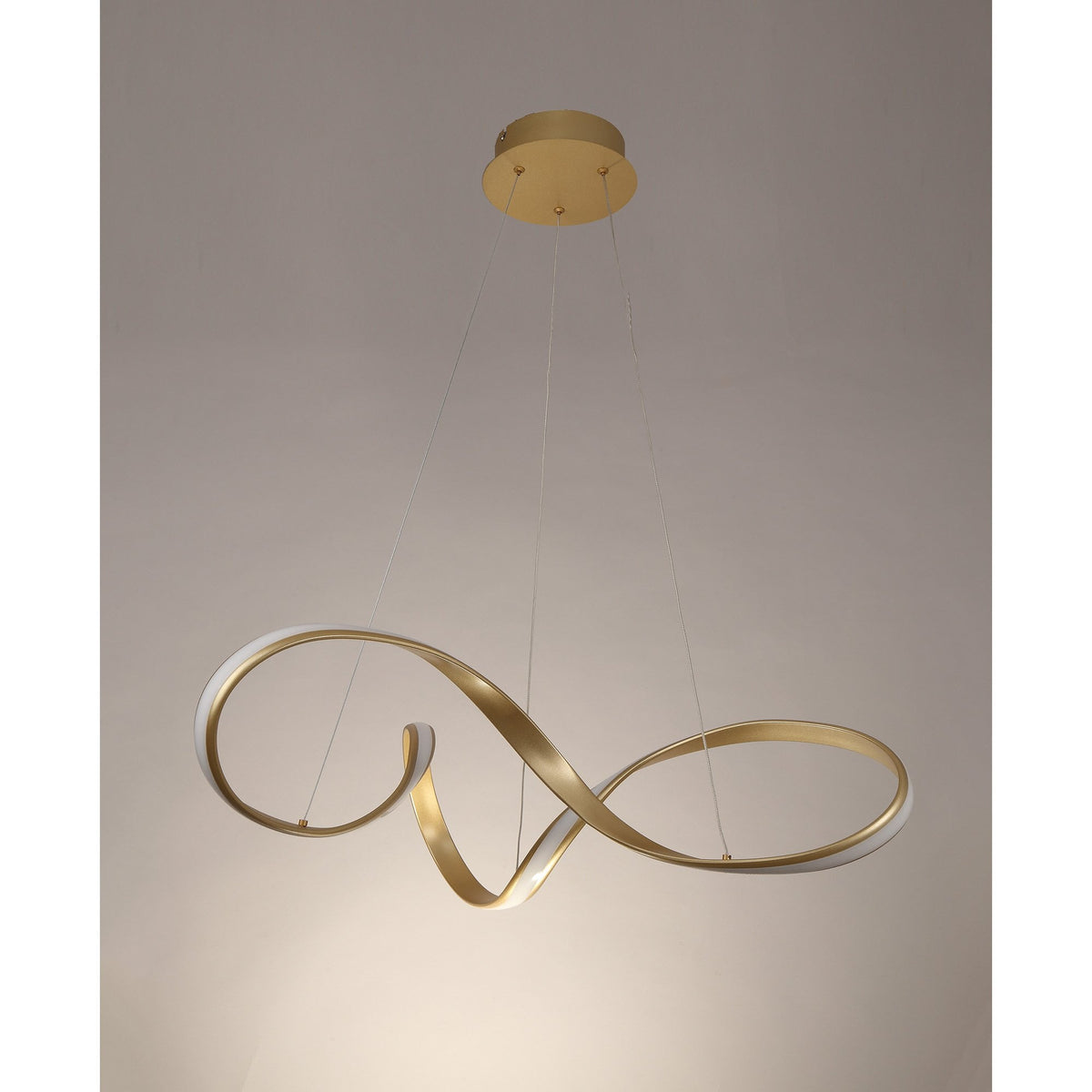 Beaford Large 42W LED Pendant in Sand Gold