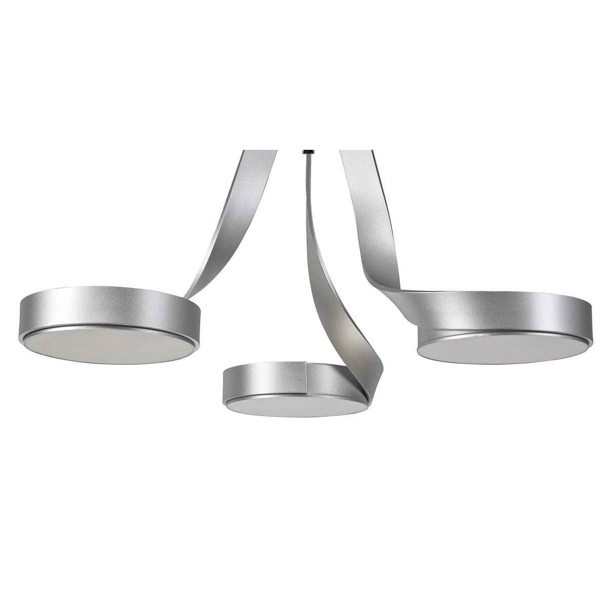 Virginstow 12W LED 3 Light Semi Flush Ceiling Light in Silver and Polished Chrome