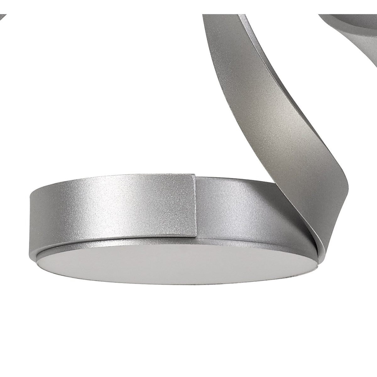 Virginstow 12W LED 3 Light Semi Flush Ceiling Light in Silver and Polished Chrome