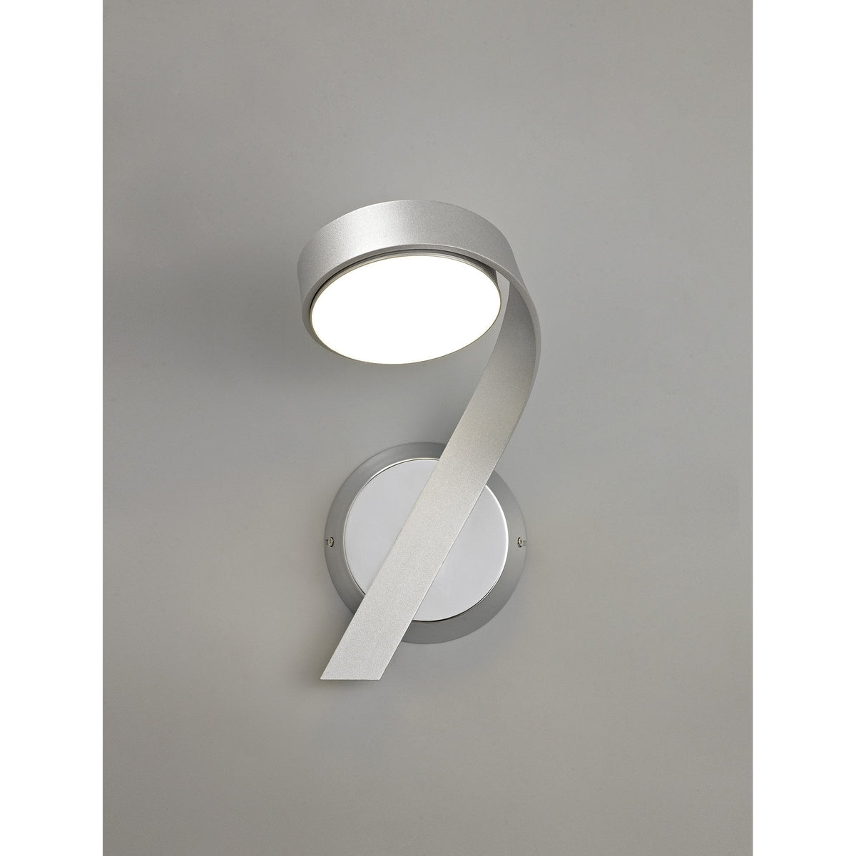Virginstow 10W LED Right Angled Switched Wall Lamp in Silver and Polished Chrome