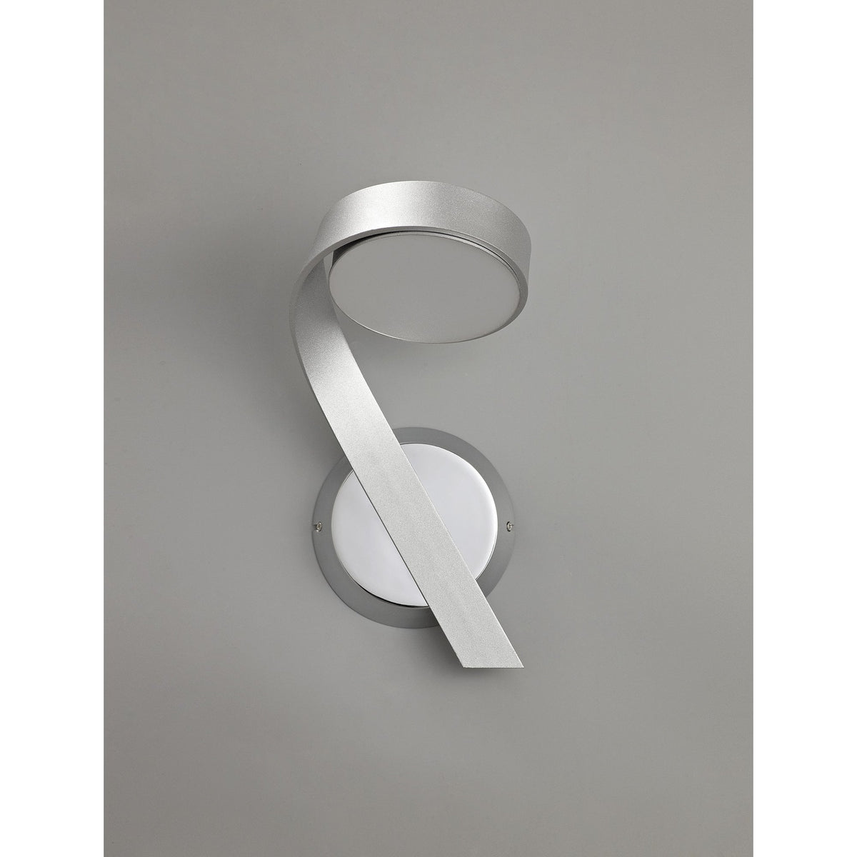 Virginstow 10W LED Left Angled Switched Wall Lamp in Silver and Polsihed Chrome