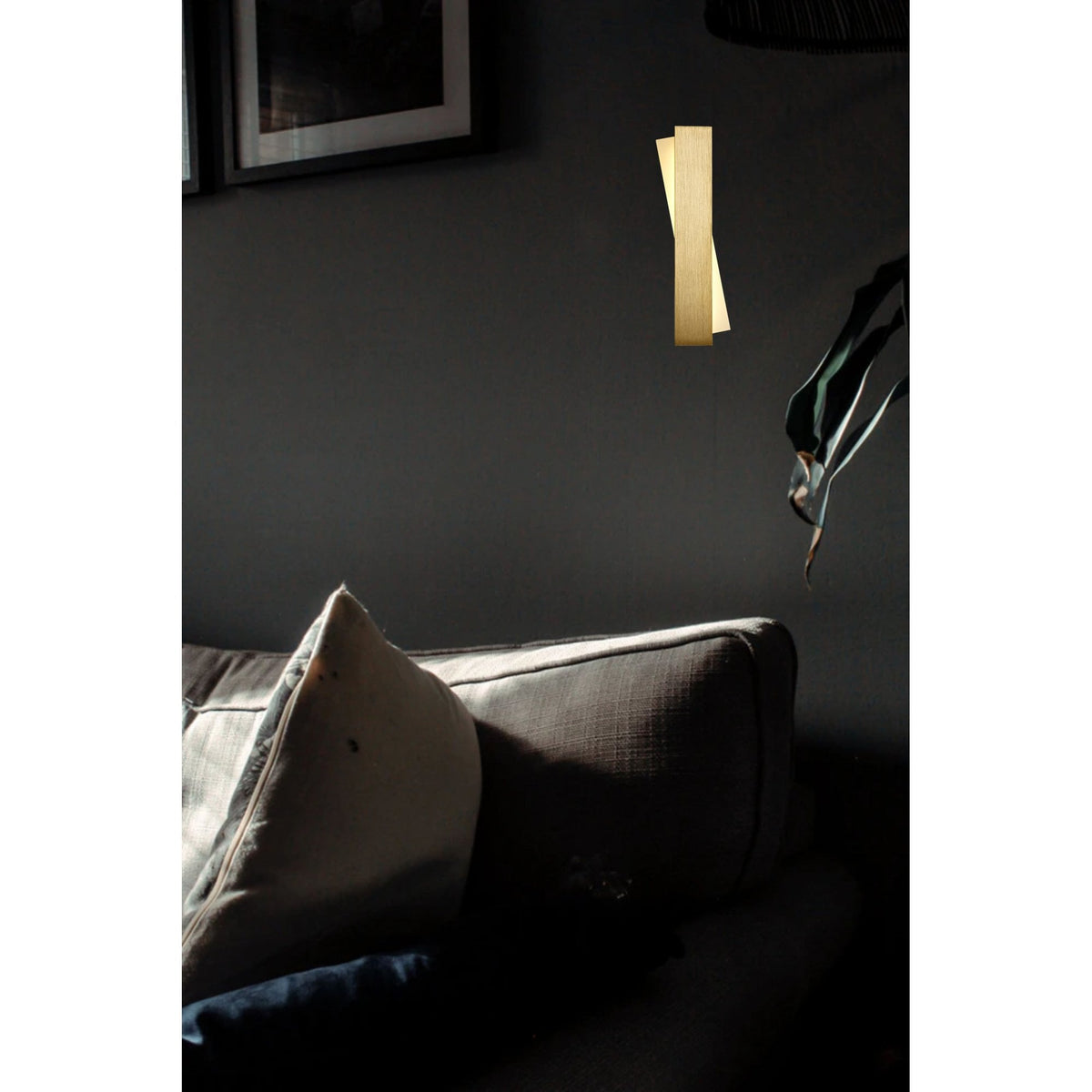 Alston 8W LED Wall Light in Brushed Aluminium & Frosted White