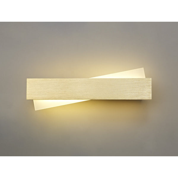 Alston 8W LED Wall Light in Brushed Gold & Frosted White