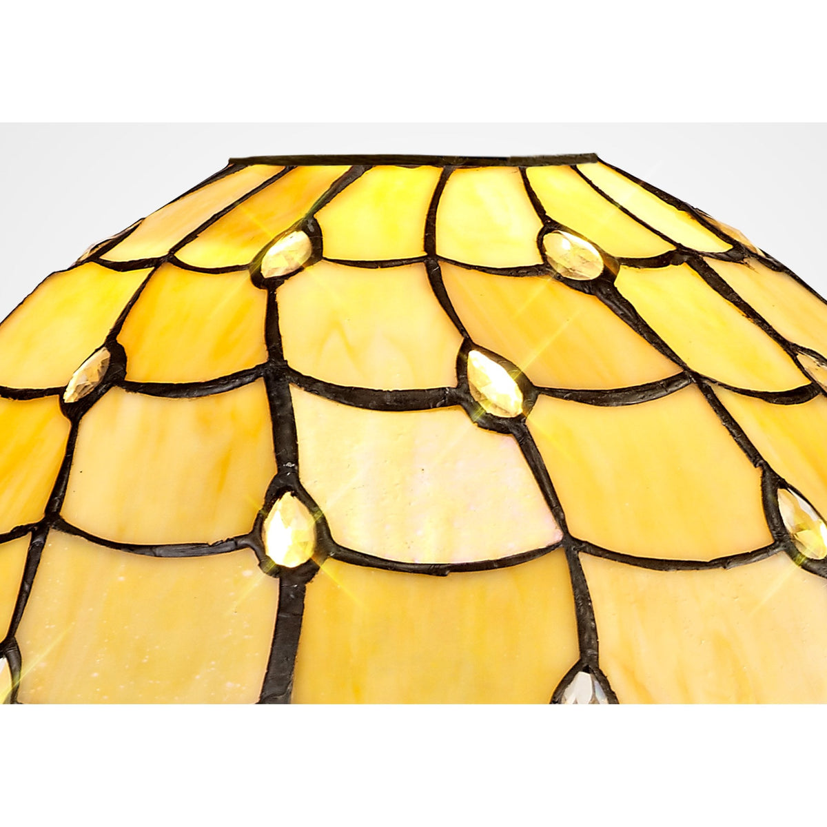 Beaworthy Tiffany Beige and Clear Crystal 30cm Non-electric Shade