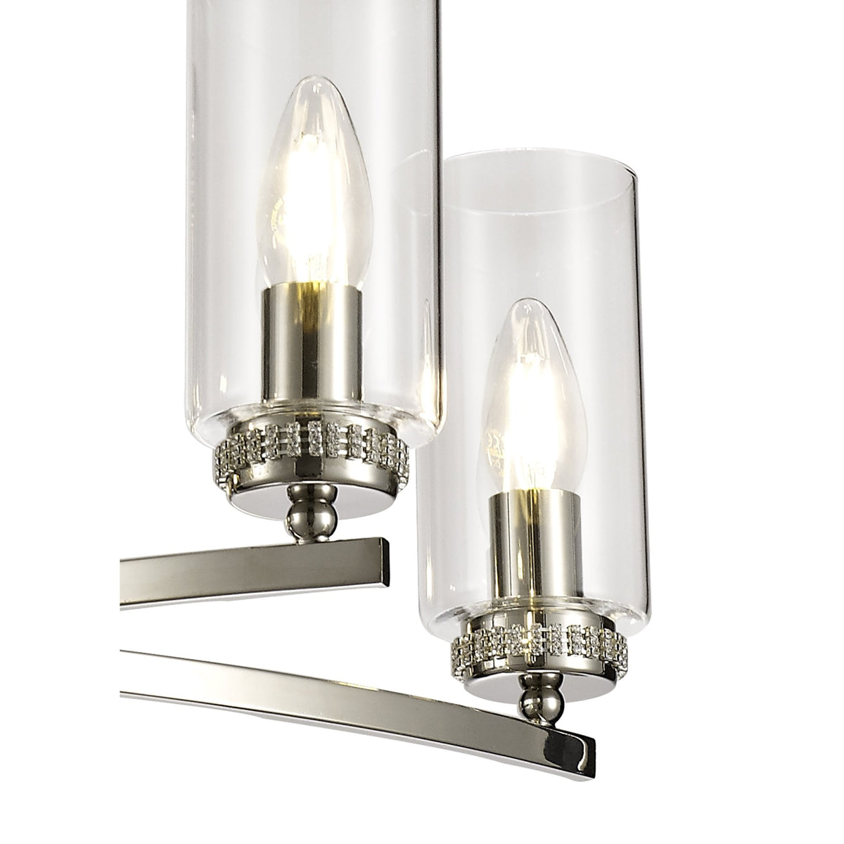 Dunstone 5 Arm Pendant or Semi Flush in Polished Nickel