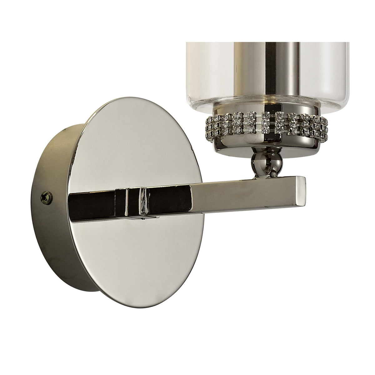 Dunstone Switched Single Arm Wall Light in Polished Nickel
