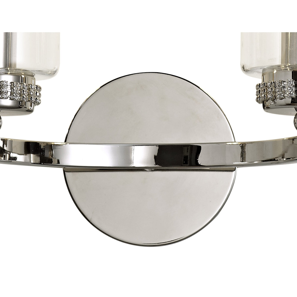 Dunstone Switched Twin Arm Wall Light in Polished Nickel