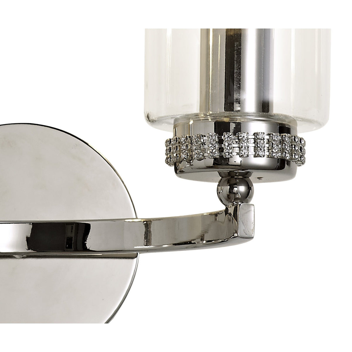 Dunstone Switched Twin Arm Wall Light in Polished Nickel