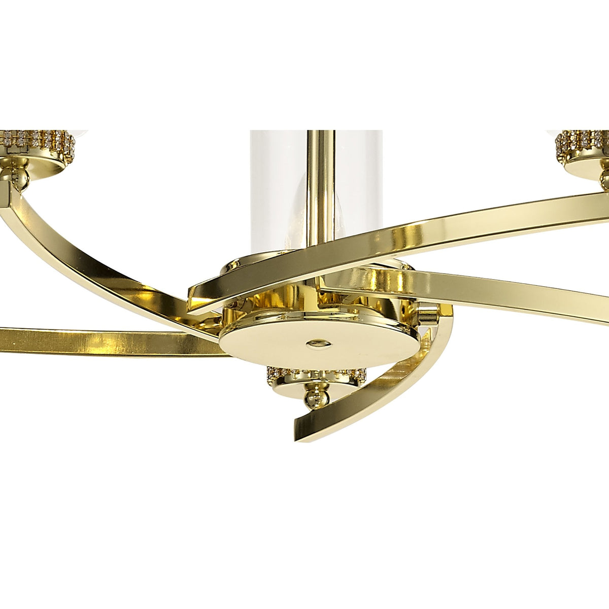 Dunstone 5 Arm Pendant or Semi Flush in Polished Gold
