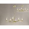 Dunstone 6 Arm Rectangular Pendant or Semi Flush in Polished Gold
