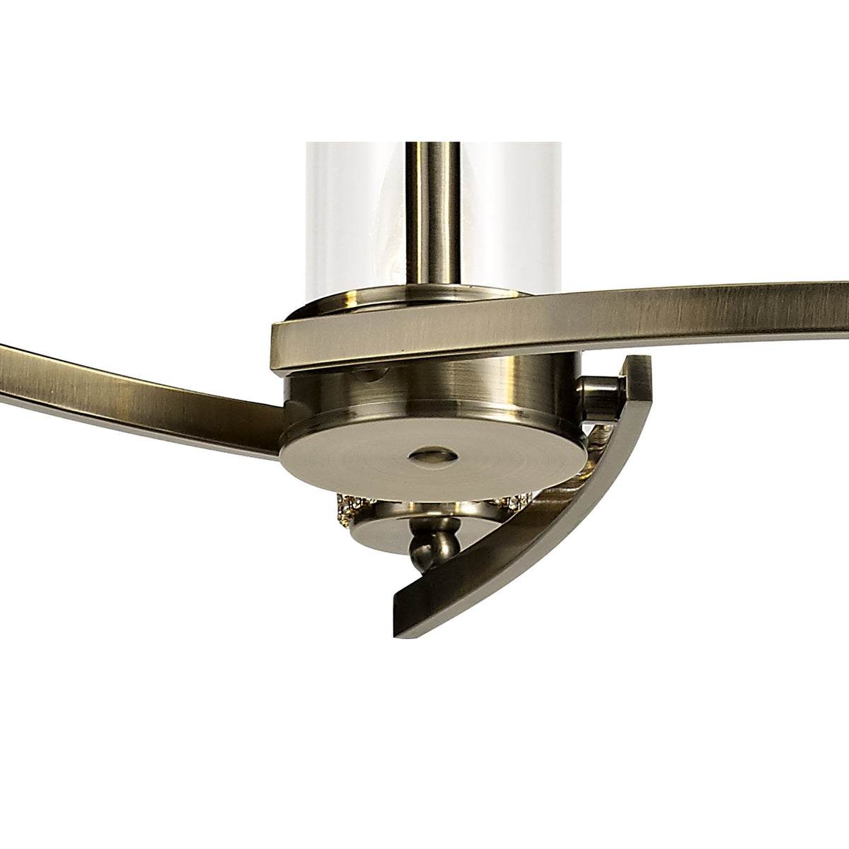 Dunstone 3 Arm Pendant or Semi Flush in Antique Brass