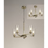 Dunstone 5 Arm Pendant or Semi Flush in Antique Brass