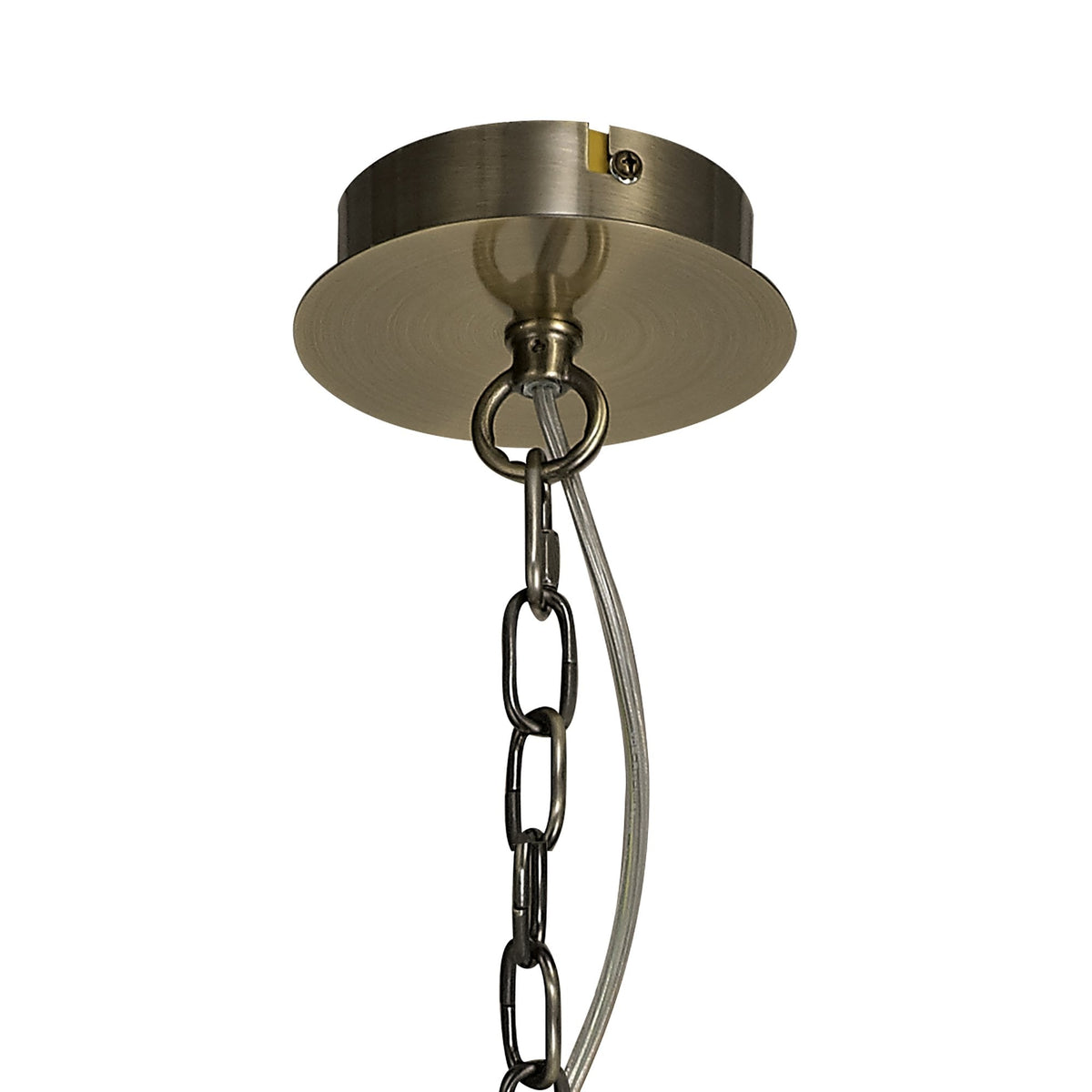 Dunstone 6 Arm Rectangular Pendant or Semi Flush in Antique Brass