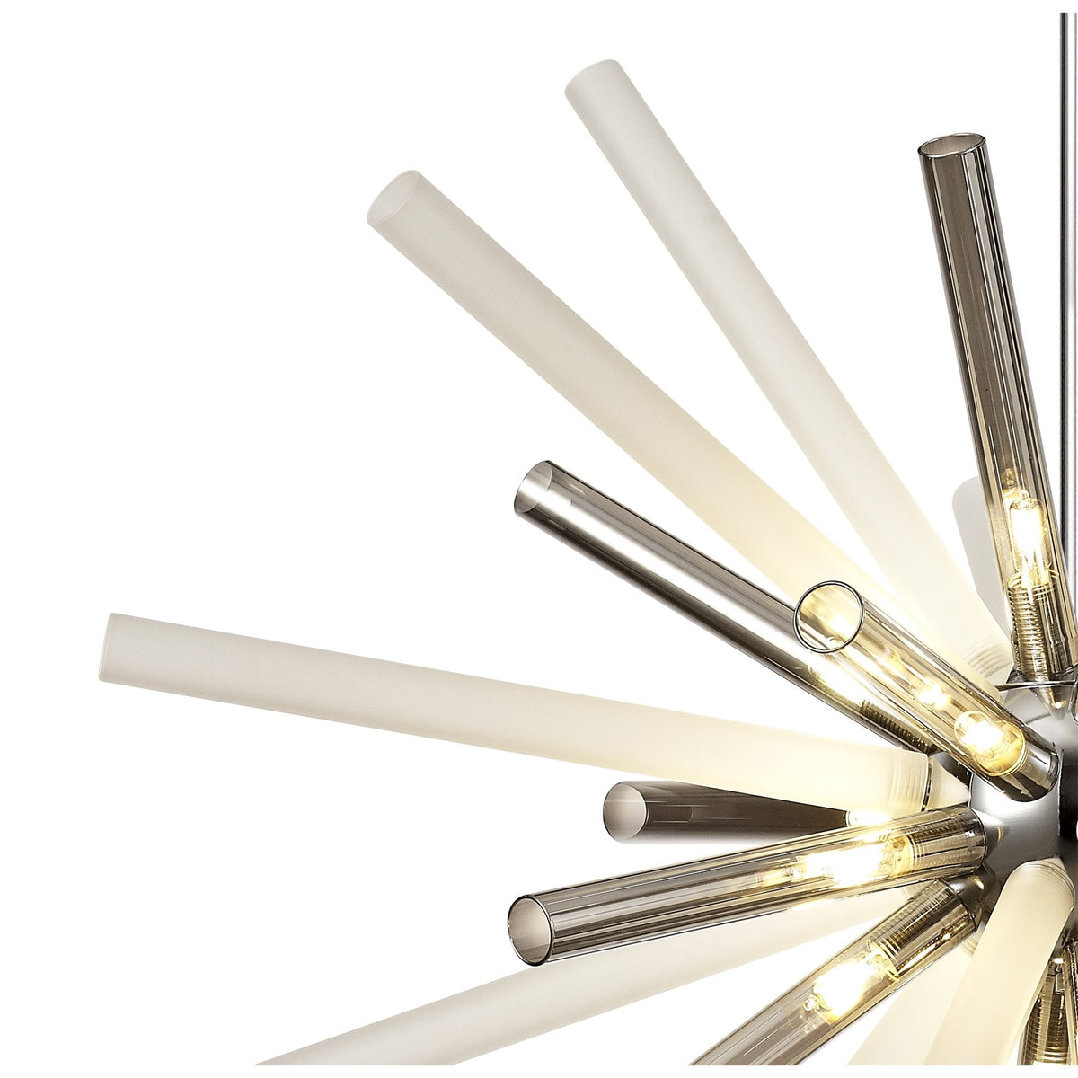 Frithelstock 16 Light Polished Chrome Pendant with Smoked & Frosted Glass