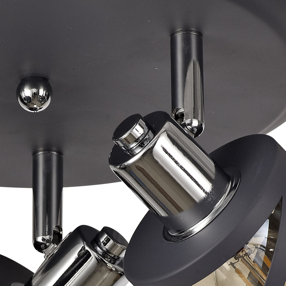 Harberton Triple Round Spotlight in Matt Grey