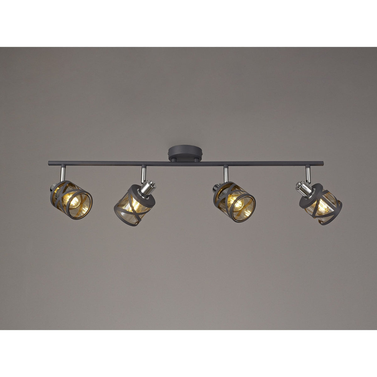 Harberton Four Bar Light Spotlight in Matt Grey