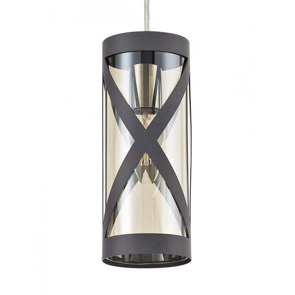 Harberton Single Pendant in Matt Grey