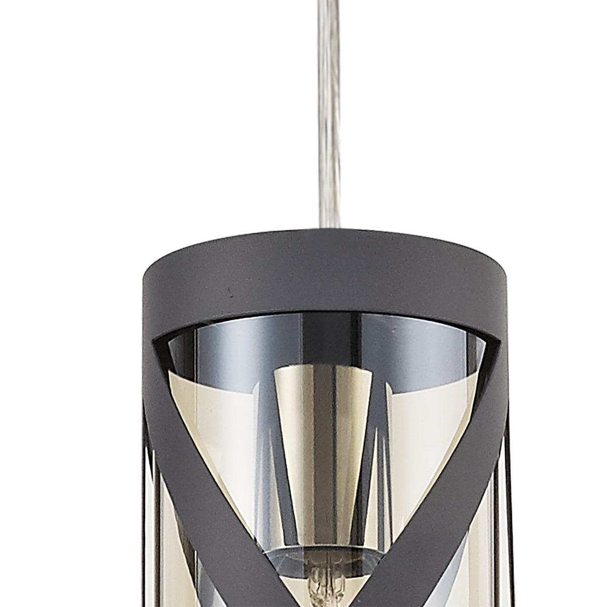 Harberton Single Pendant in Matt Grey