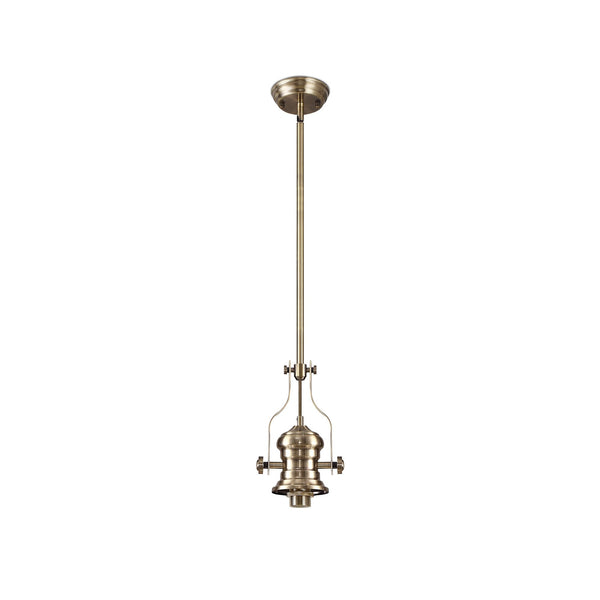 Fremington E27 Frame Pendant in Antique Brass