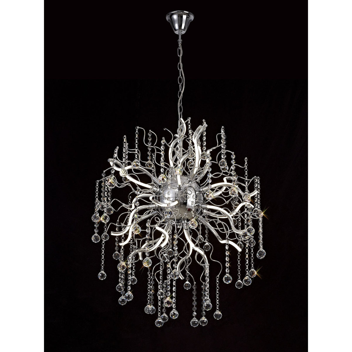 Slapton Dimmable 24 x 1.7W LED Pendant in Polished Chrome