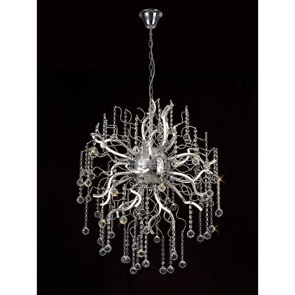 Slapton Dimmable 24 x 1.7W LED Pendant in Polished Chrome