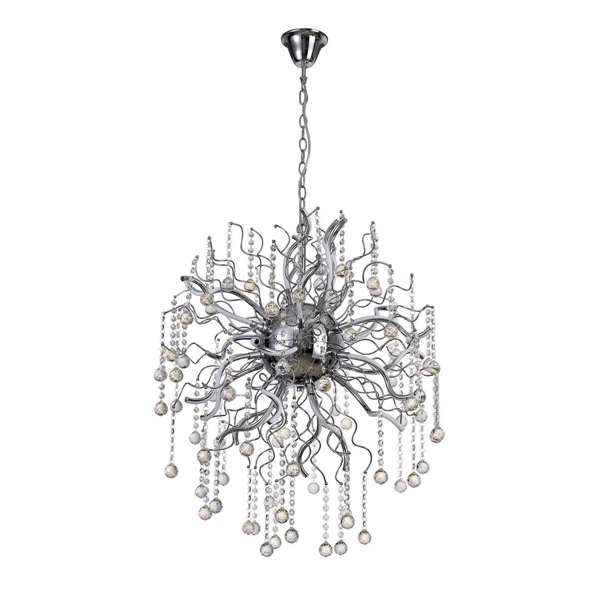 Slapton Dimmable 24 x 1.7W LED Pendant in Polished Chrome