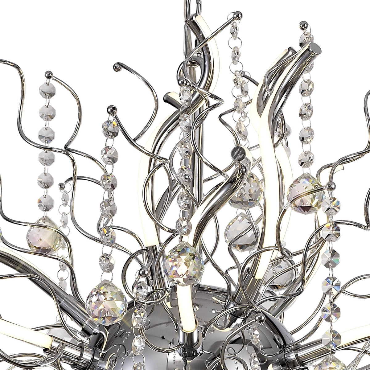 Slapton Dimmable 24 x 1.7W LED Pendant in Polished Chrome