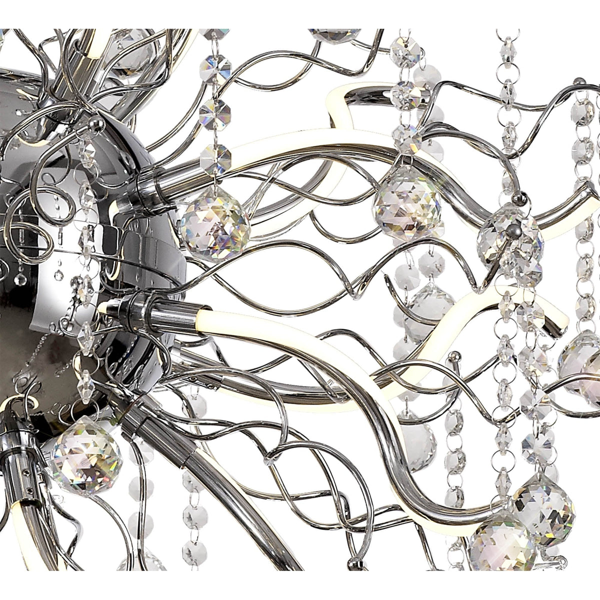 Slapton Dimmable 24 x 1.7W LED Pendant in Polished Chrome