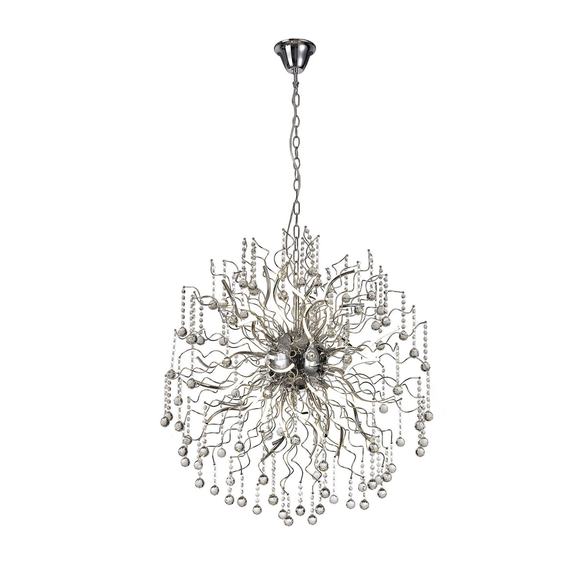 Slapton Dimmable 30 x 2.4W LED Pendant in Polished Chrome