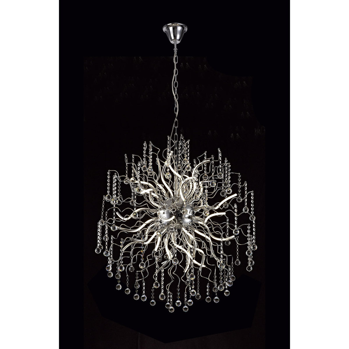 Slapton Dimmable 30 x 2.4W LED Pendant in Polished Chrome