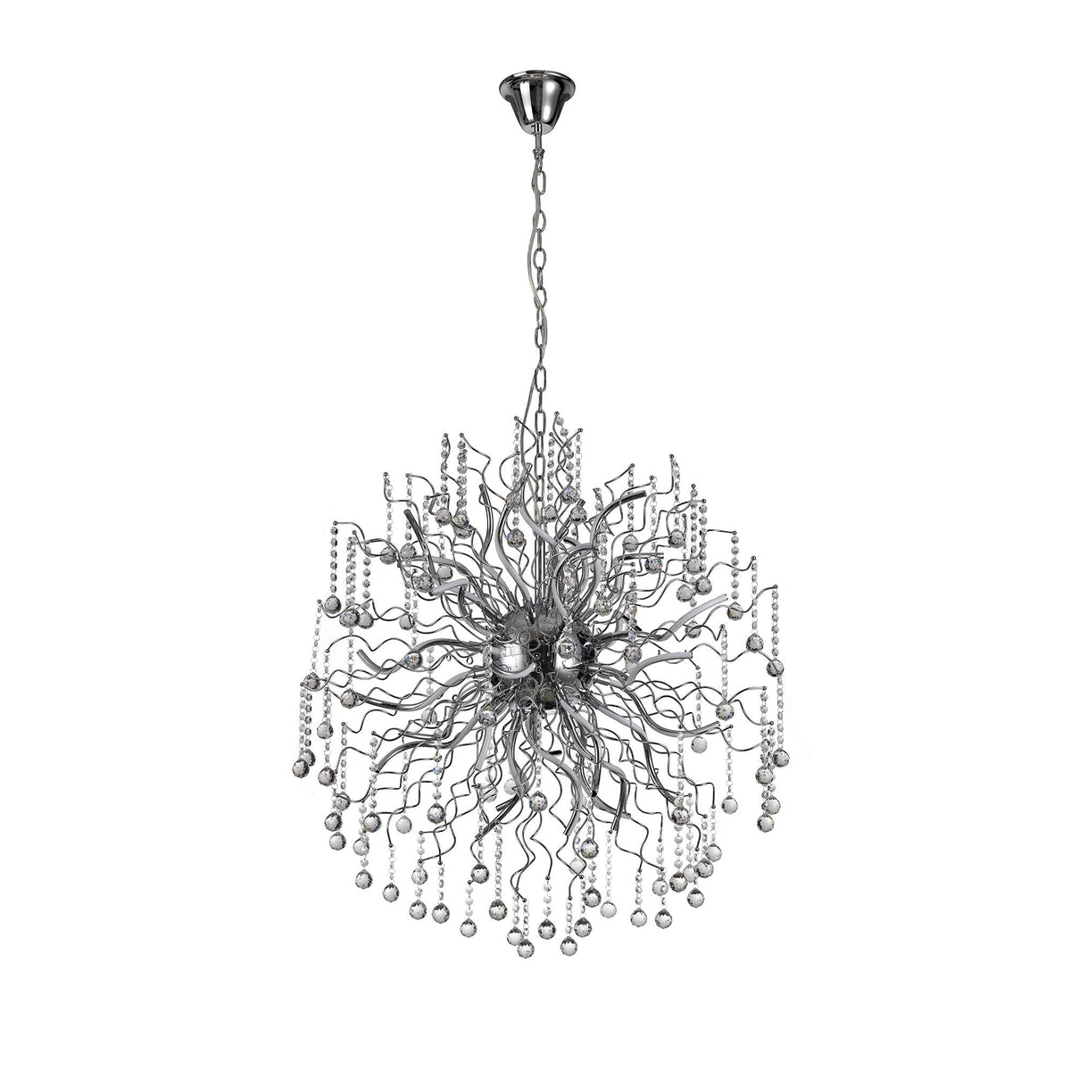 Slapton Dimmable 30 x 2.4W LED Pendant in Polished Chrome