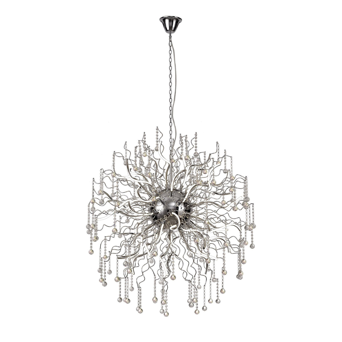 Slapton Dimmable 40 x 3.4W LED Pendant in Polished Chrome