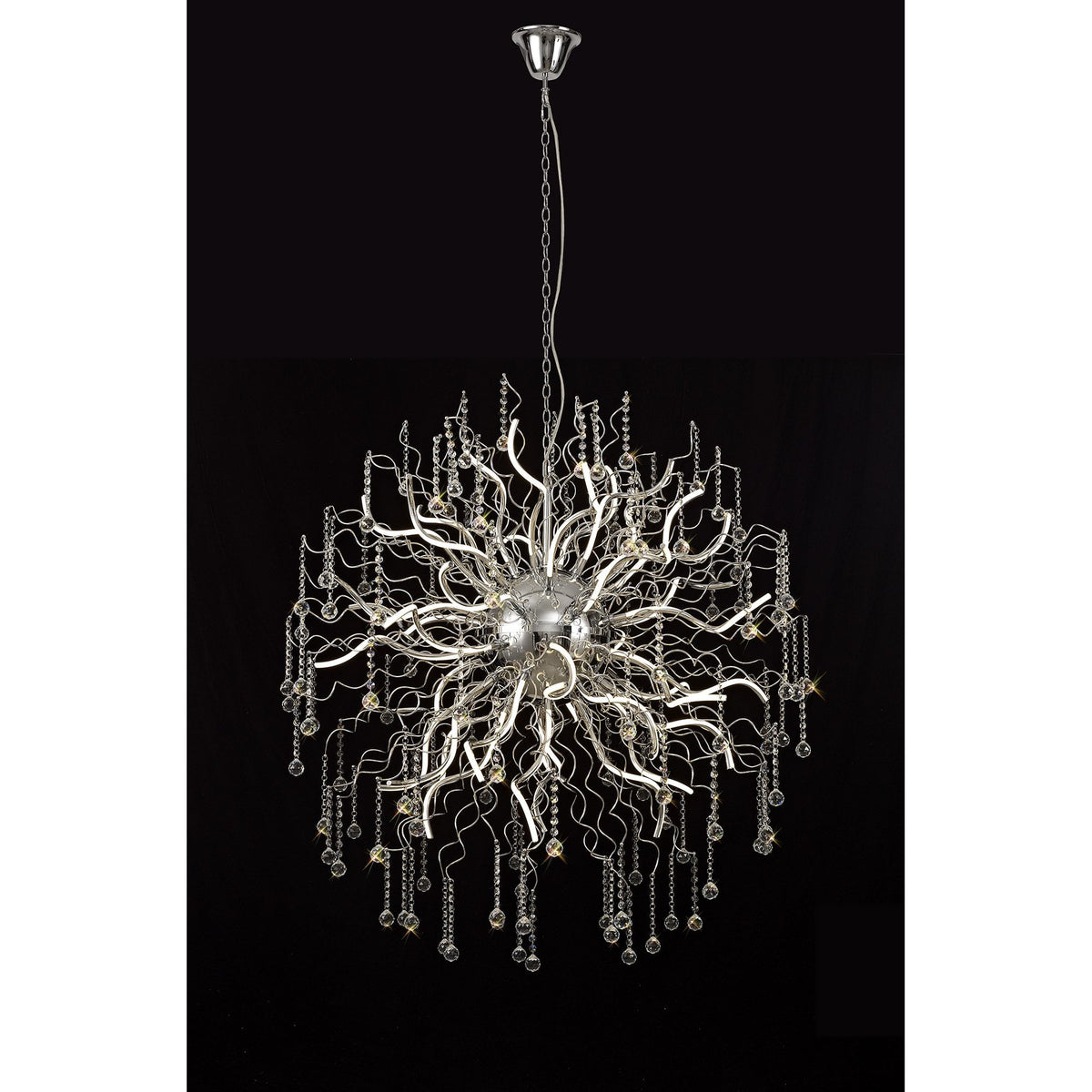 Slapton Dimmable 40 x 3.4W LED Pendant in Polished Chrome