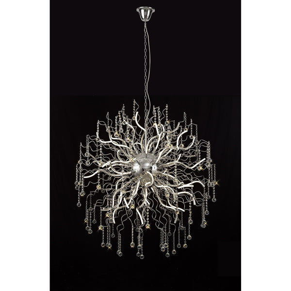 Slapton Dimmable 40 x 3.4W LED Pendant in Polished Chrome