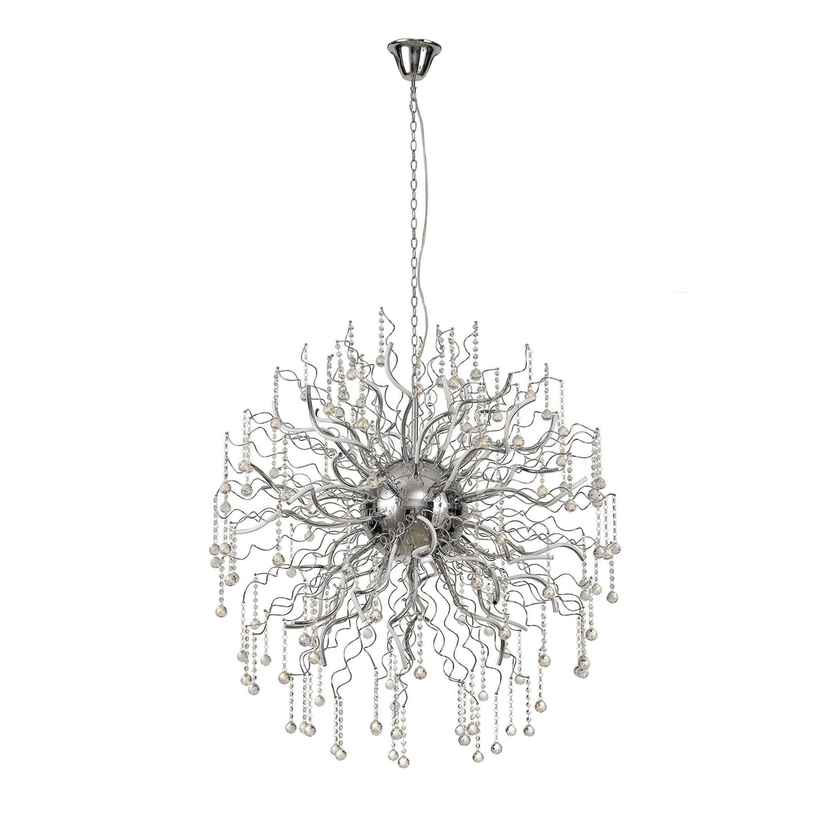 Slapton Dimmable 40 x 3.4W LED Pendant in Polished Chrome