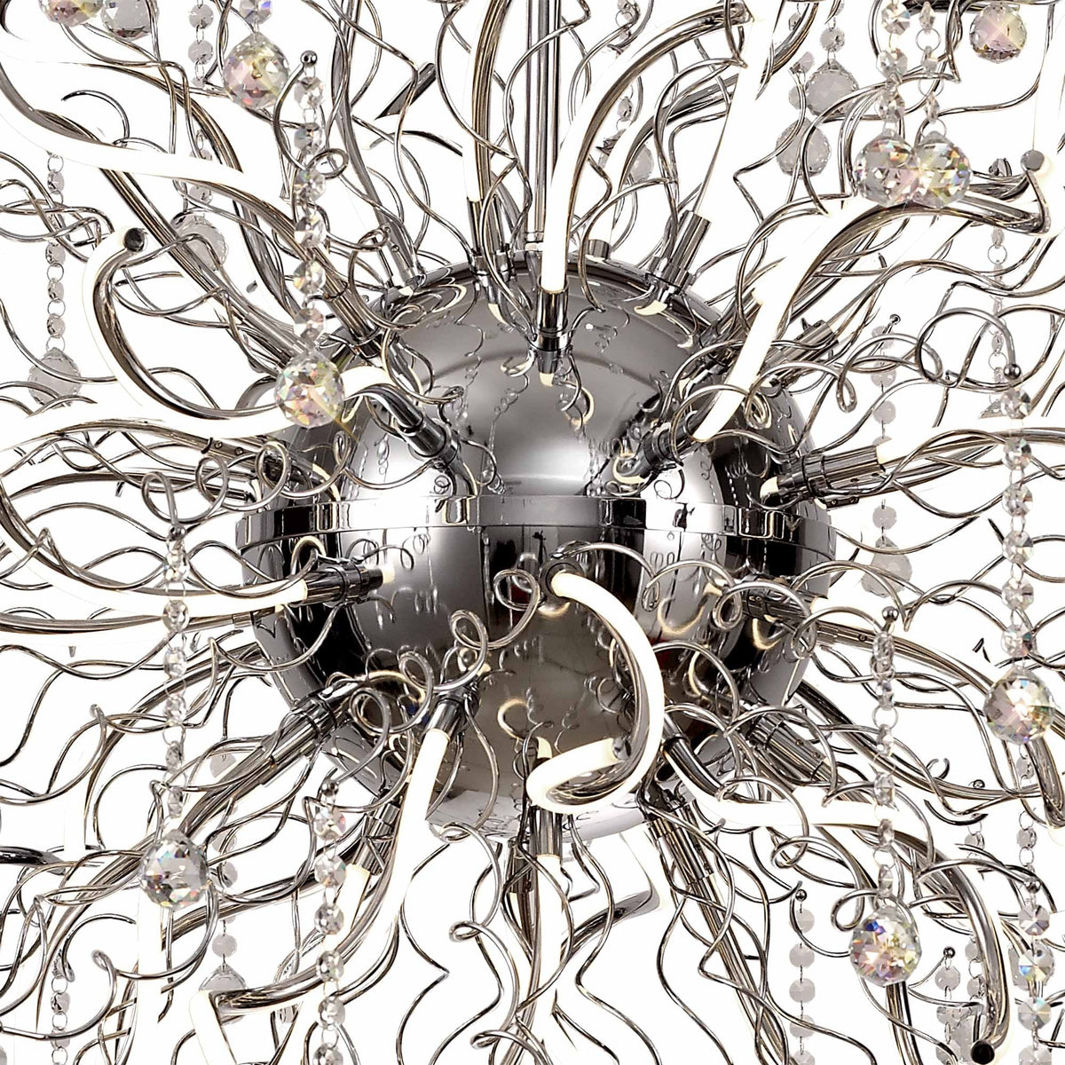 Slapton Dimmable 40 x 3.4W LED Pendant in Polished Chrome