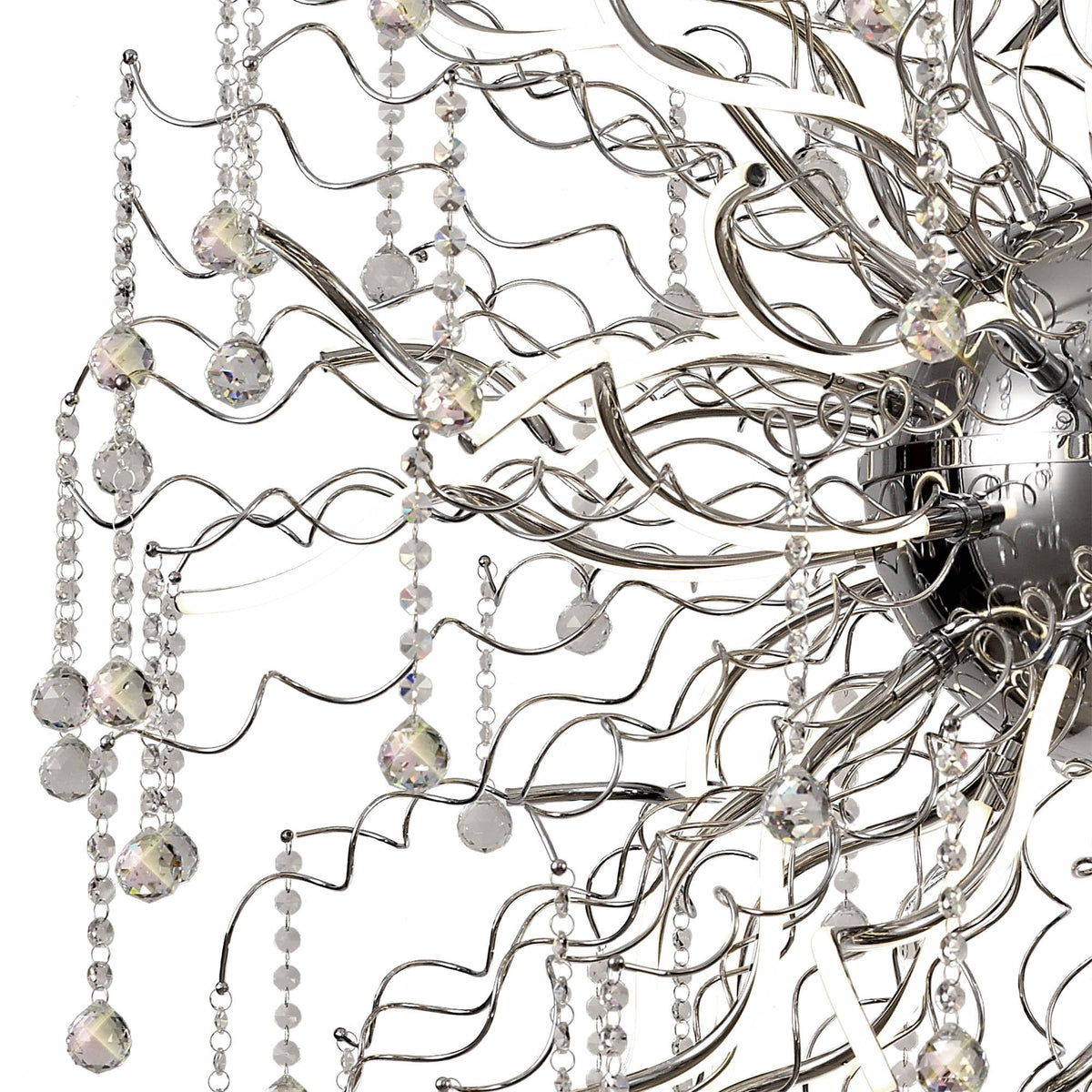 Slapton Dimmable 40 x 3.4W LED Pendant in Polished Chrome