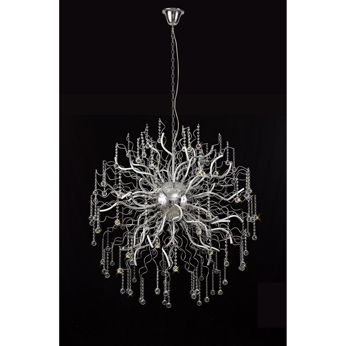 Slapton Dimmable 40 x 3.4W LED Pendant in Polished Chrome